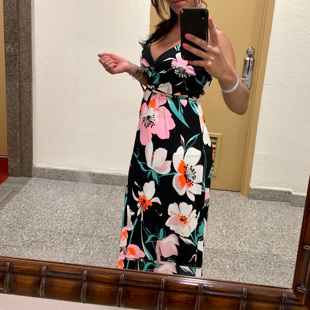 Express Black Floral Maxi Dress